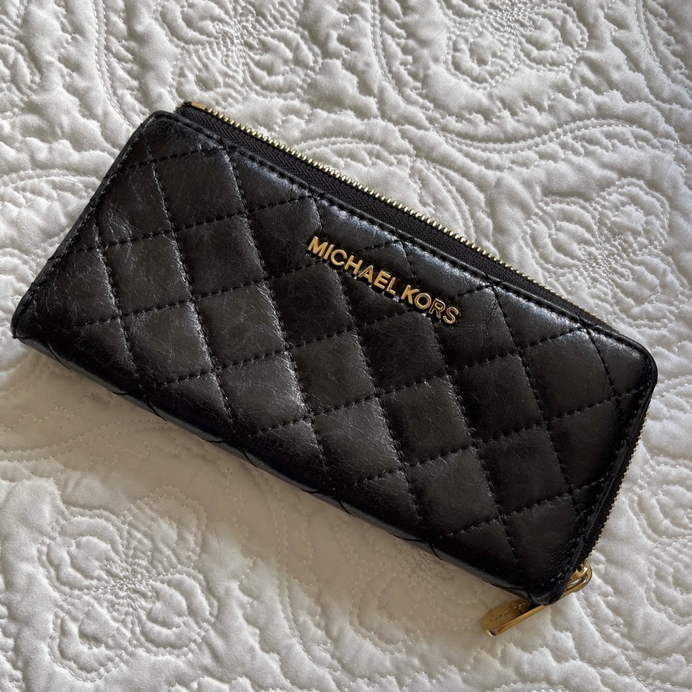 🌹Quilted leather Michael Kors wallet